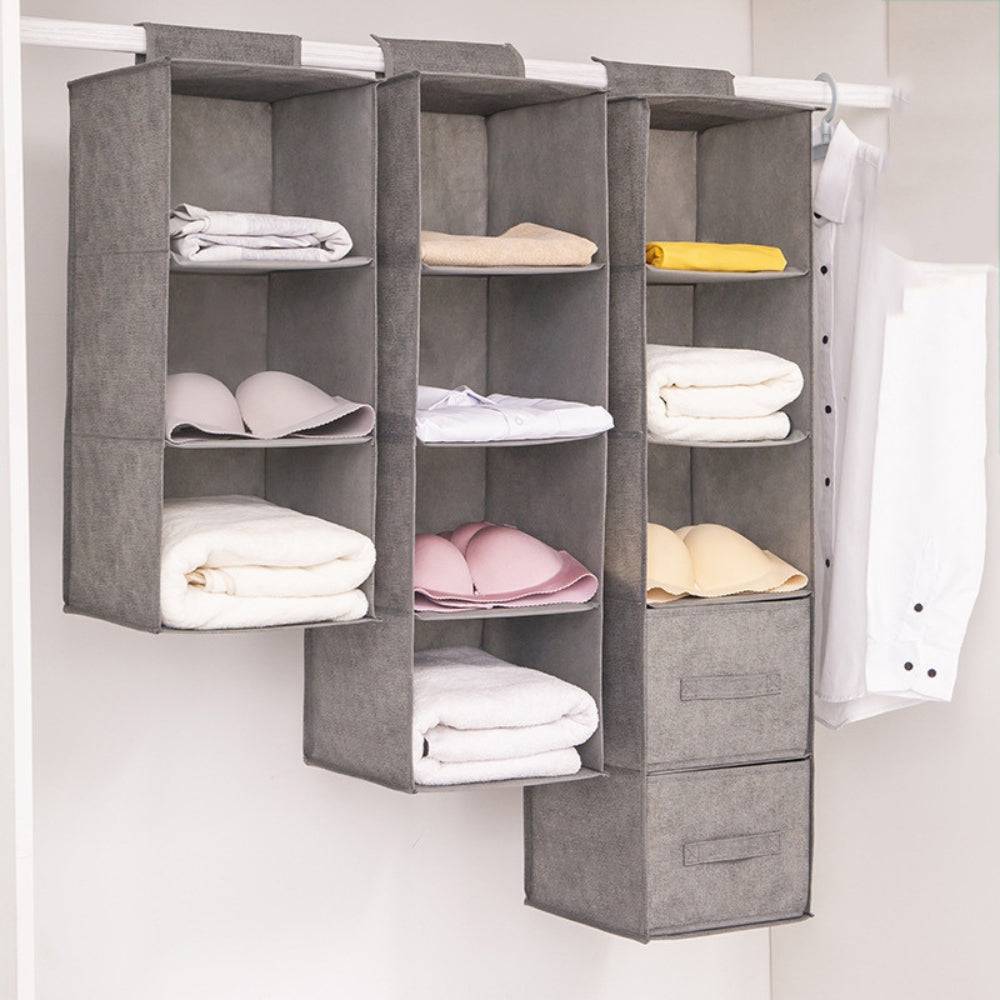 Portable Wardrobe Hanging Storage Bag Interlayer Drawer Type Clothes Hangers Holder Hanging Closet Organizer_0 - STripleB