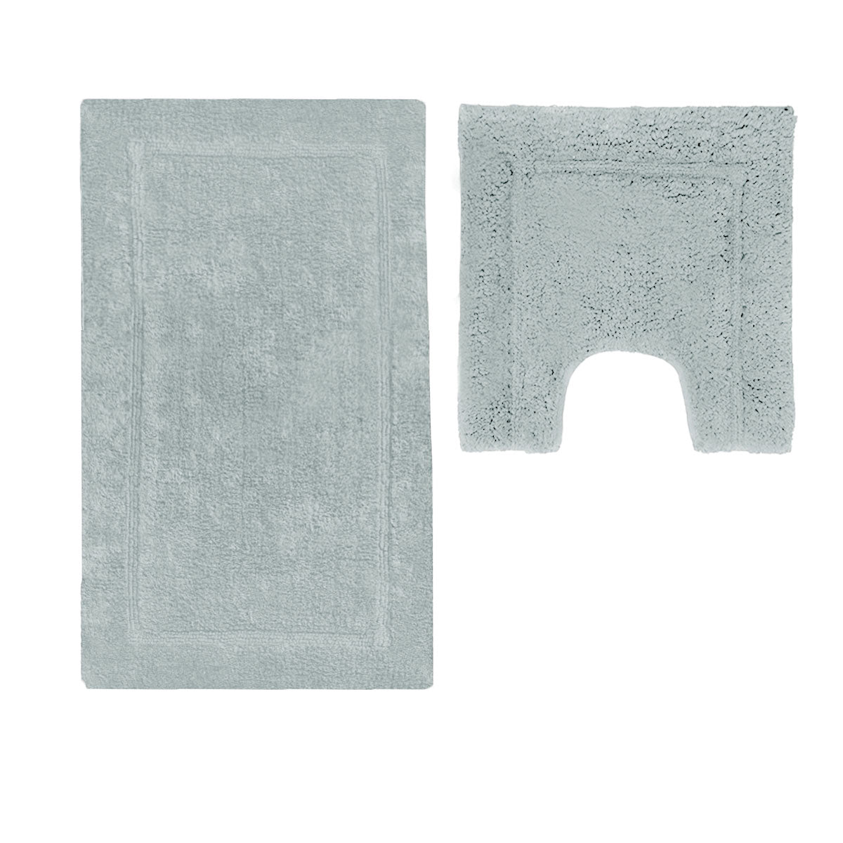 2200GSM 2 Pce Axel 100% Cotton Bath Mat Set - Silver Cloud - STripleB