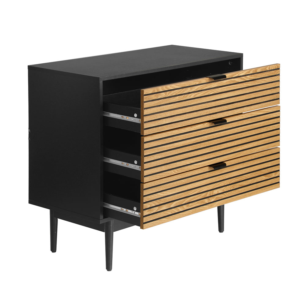 Chest of Drawers 3-Drawer Dresser Table Lowboy - STripleB
