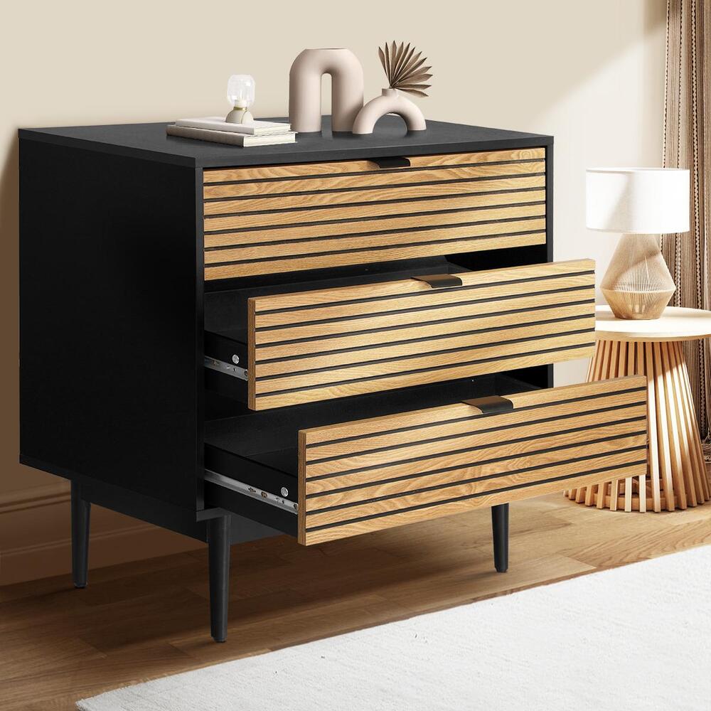 Chest of Drawers 3-Drawer Dresser Table Lowboy - STripleB