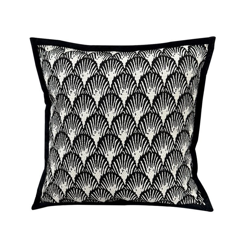 45*45cm Umbrella Pattern Elegant Two-Piece INS-Style Jacquard Pillow Covers - Black & White Sofa Decor - STripleB