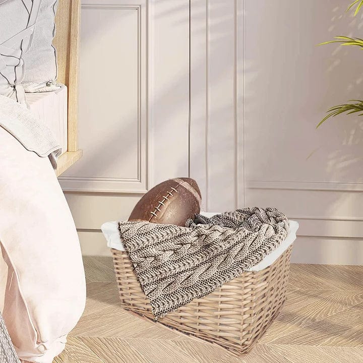 4 - Piece Wicker Storage Baskets with Liner Set - STripleB