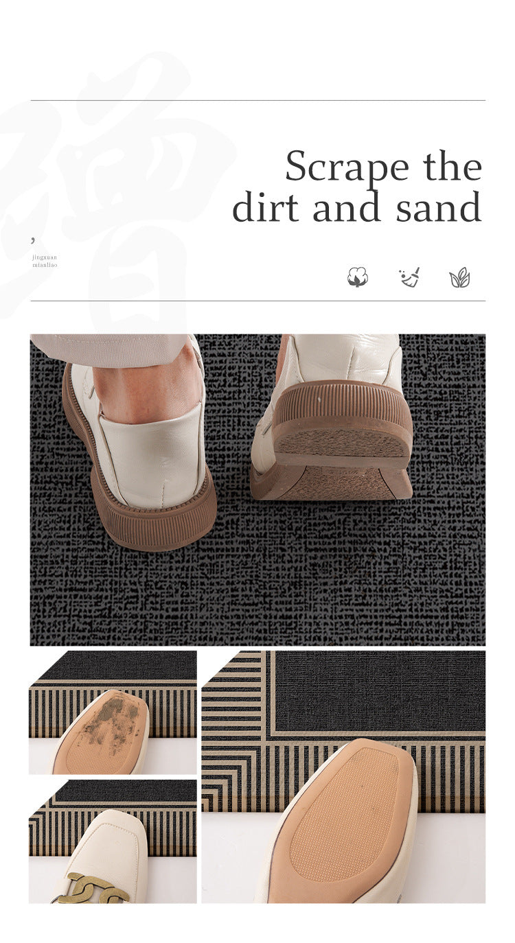 50*80cm Brown Style 5 Geometric Patterns Outdoor Entryway Mat - Non-Slip Welcome Rug for Front Door - STripleB