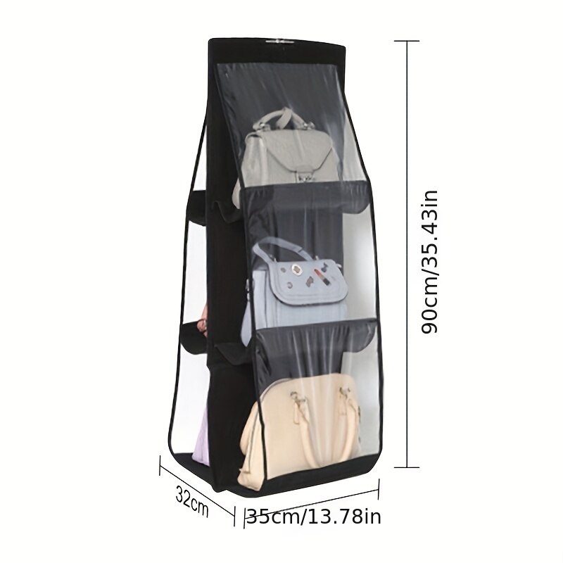 6-Pocket Foldable Hanging Organizer for Handbags - STripleB