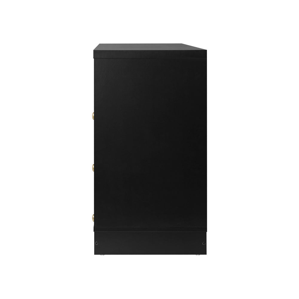 6 Drawer Chest of Drawers Black - STripleB