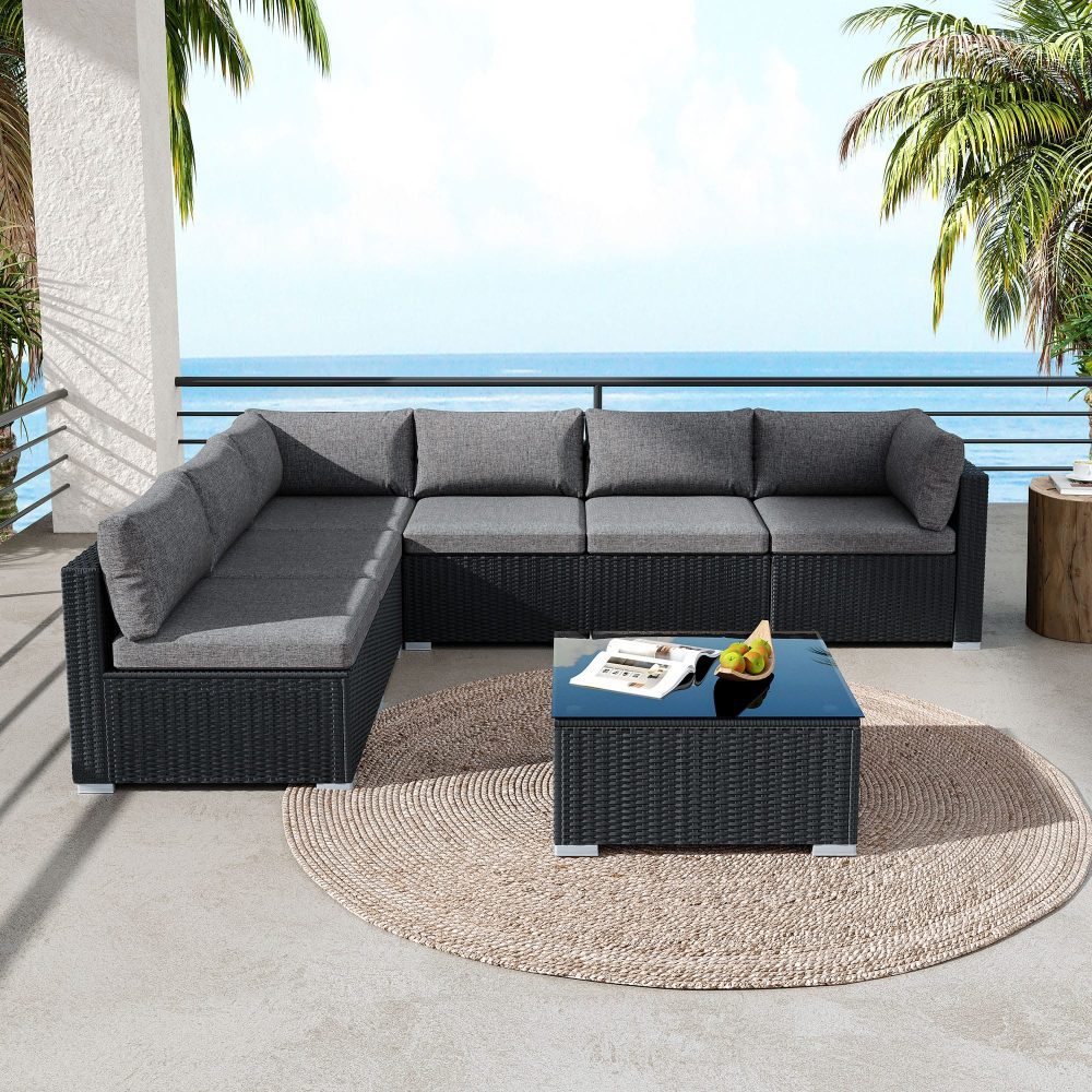 7PC - Veranda Fancy Grande Sofa Set - STripleB