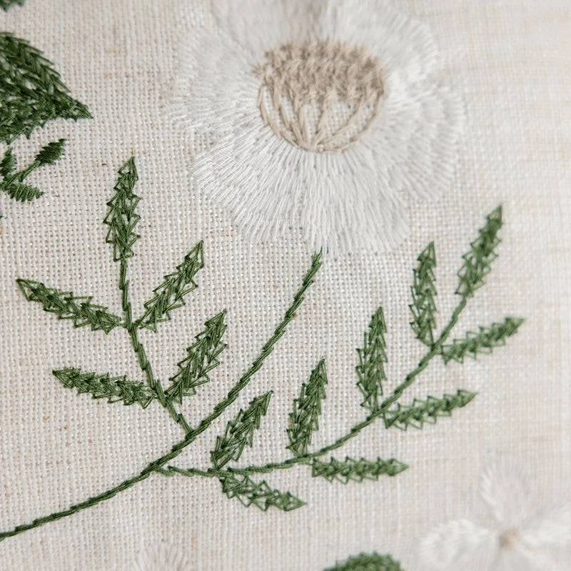 Embroidered Green Leaves Cushion Covers - STripleB
