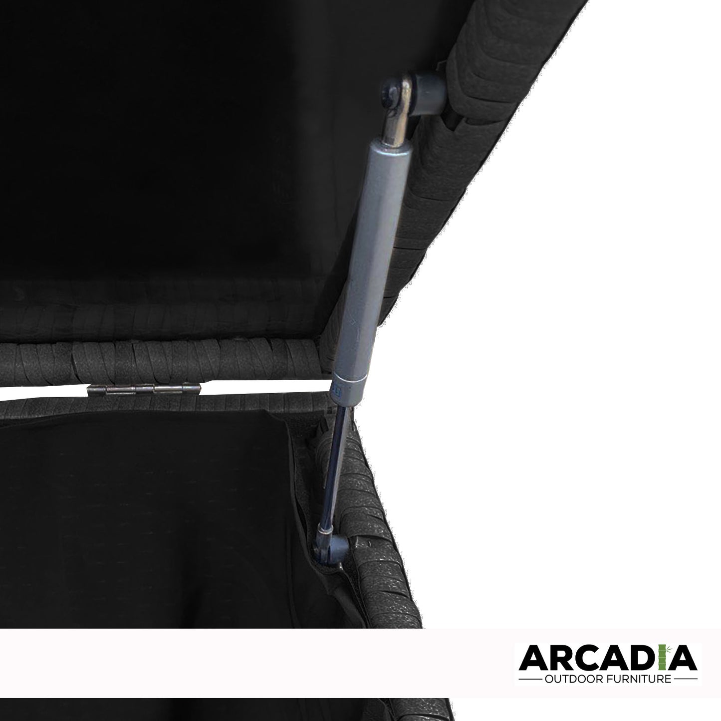 Arcadia Furniture Outdoor Rattan Storage Box - Black - STripleB