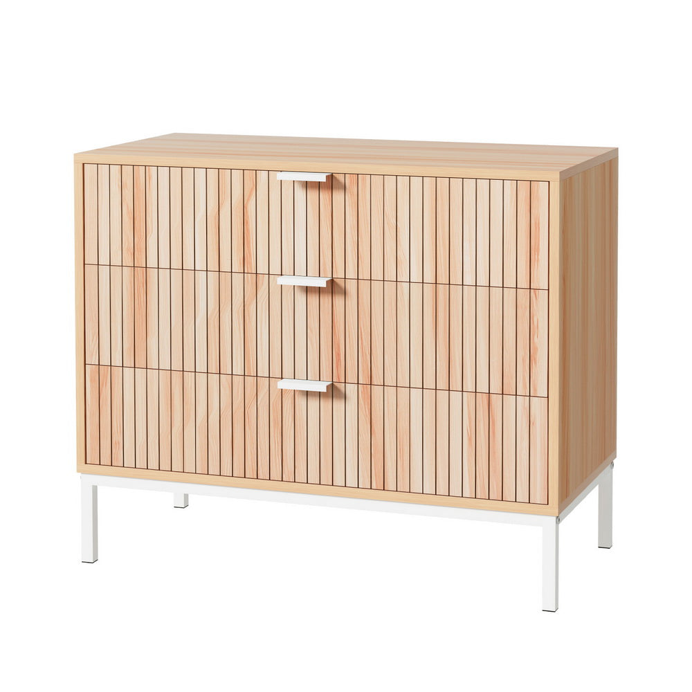 Artiss - 3 Chest of Drawers - LURA Pine x 2 - STripleB