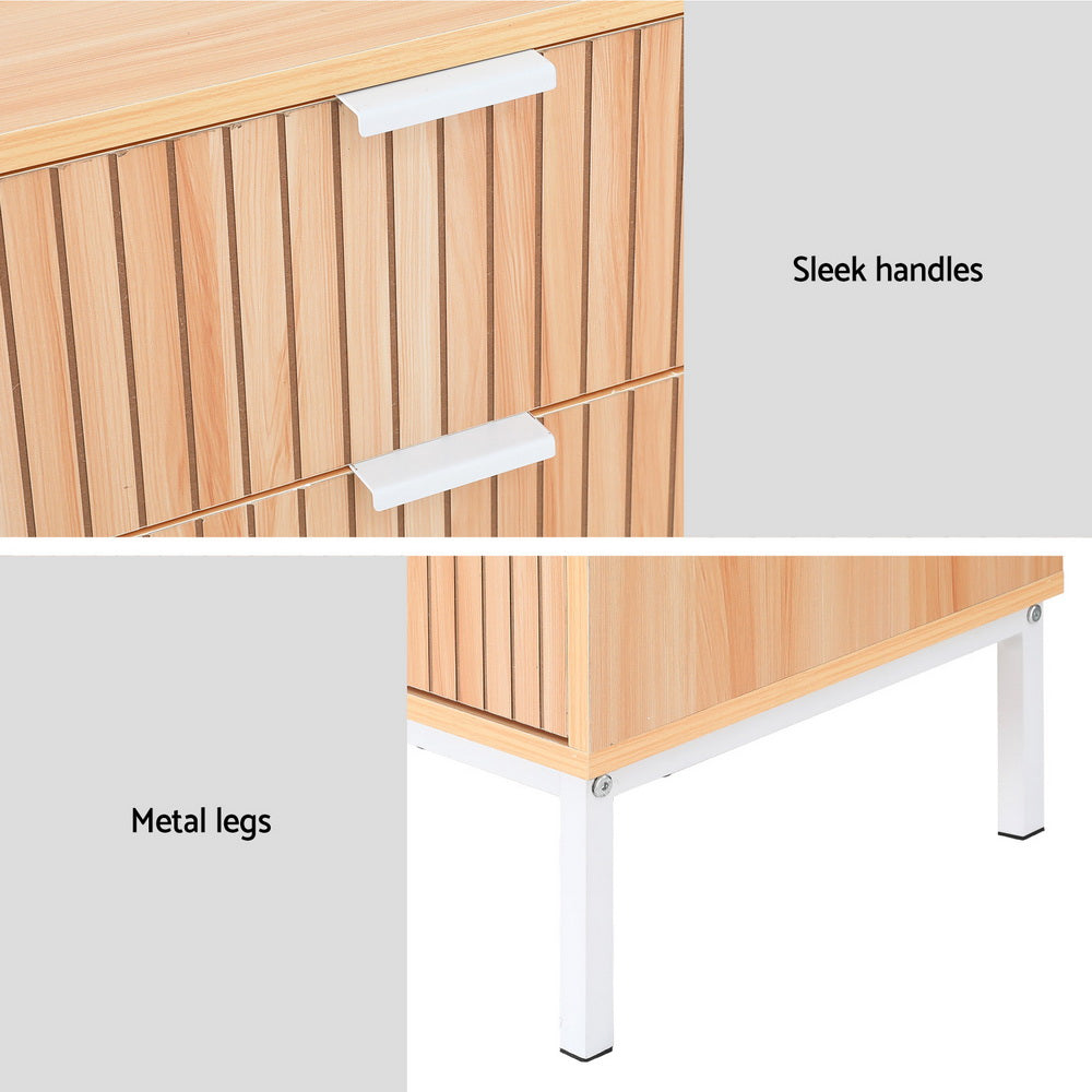 Artiss - 3 Chest of Drawers - LURA Pine x 5 - STripleB