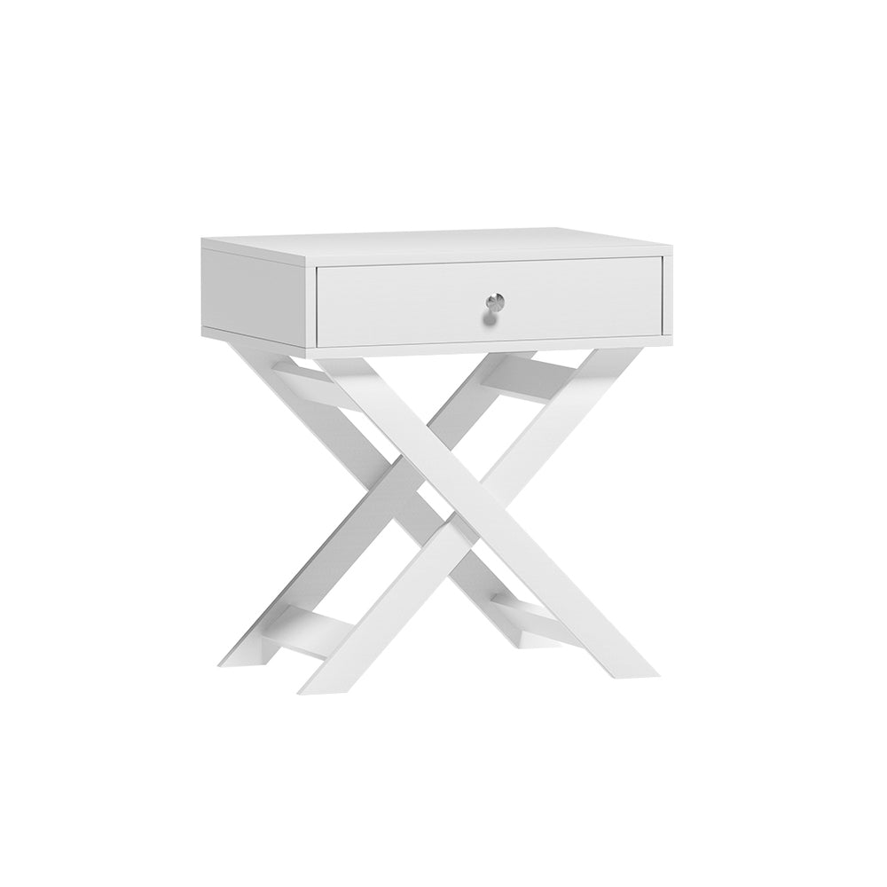 Artiss - Bedside Table Drawers - White - STripleB