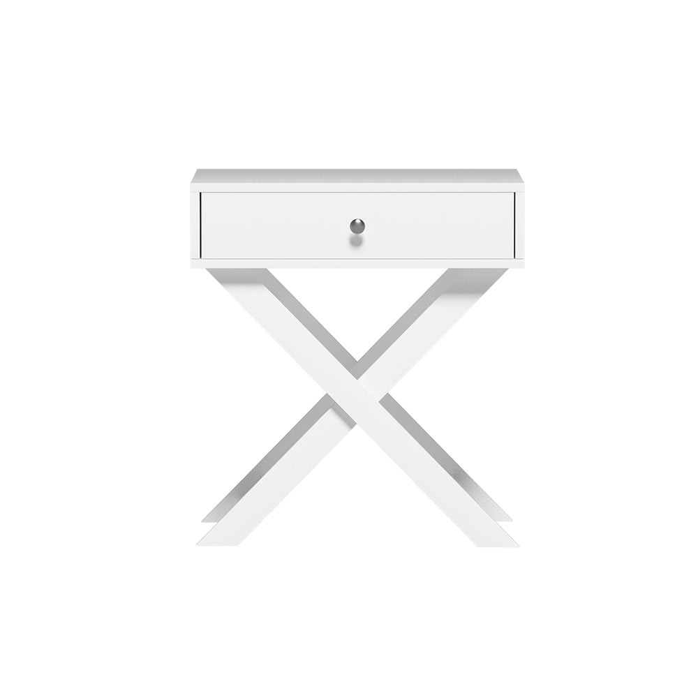 Artiss - Bedside Table Drawers - White - STripleB