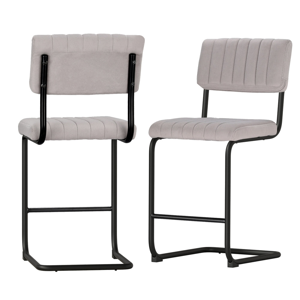 Artiss 2x Bar Stools Velvet Chairs - STripleB