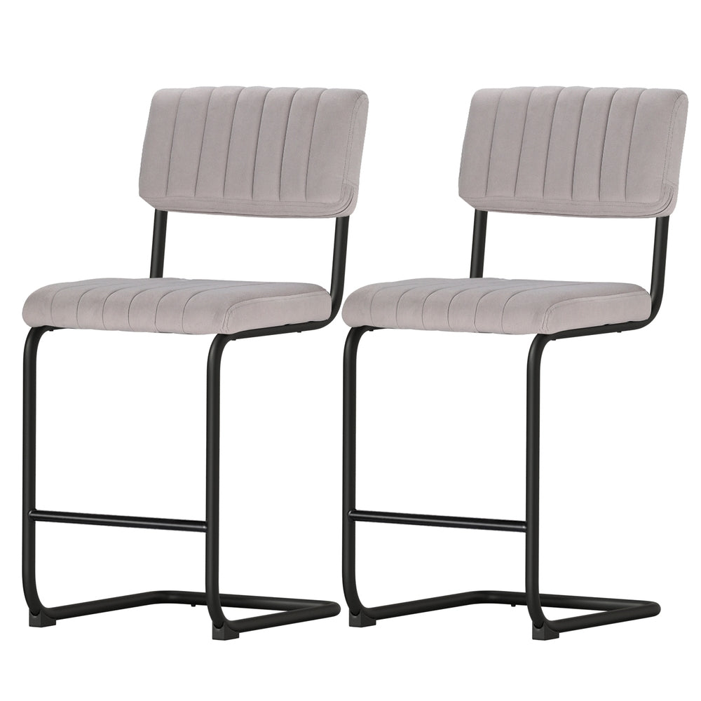 Artiss 2x Bar Stools Velvet Chairs - STripleB