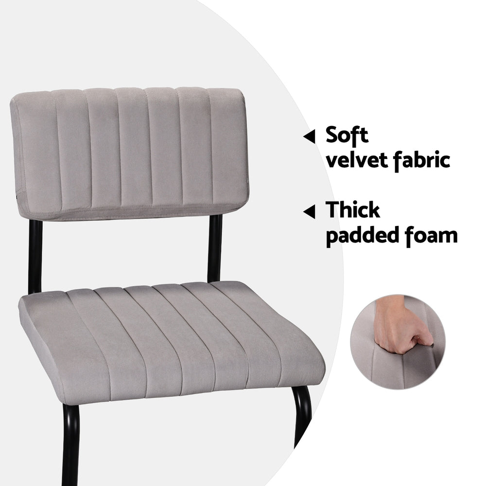 Artiss 2x Bar Stools Velvet Chairs - STripleB