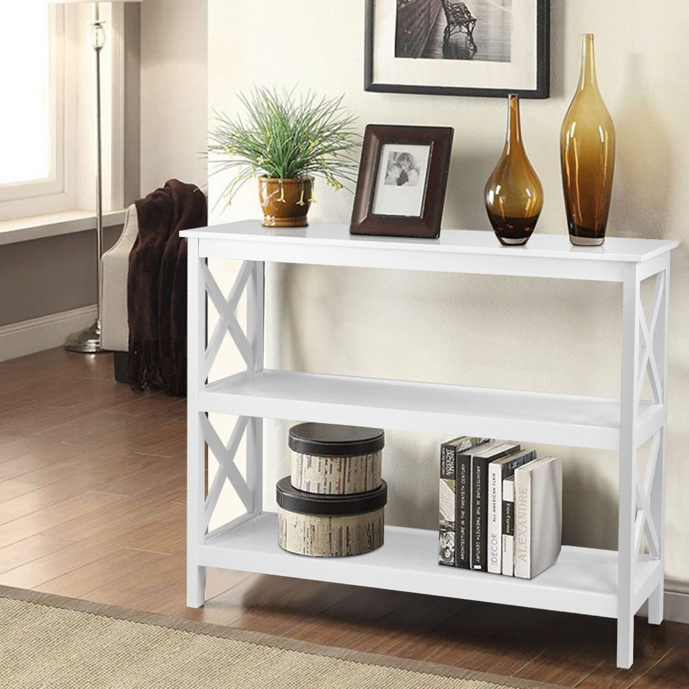Artiss Console Table 3-tier White Polly - STripleB
