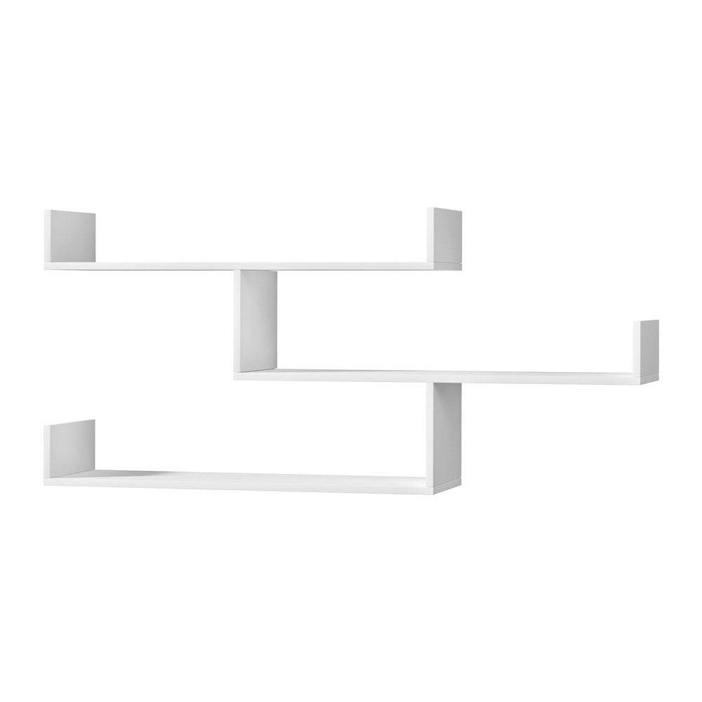 Artiss Floating Wall Shelf 3 Tier White - STripleB