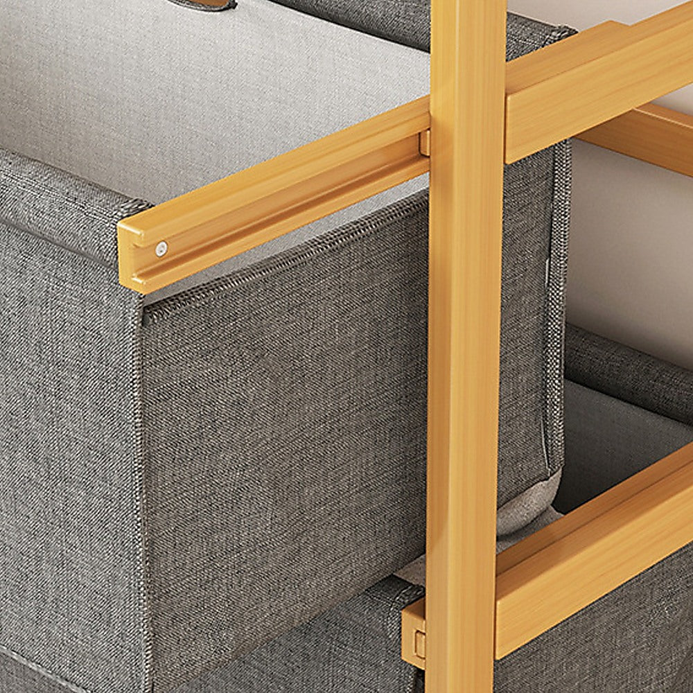 Bamboo Shelf with Storage Hamper - STripleB