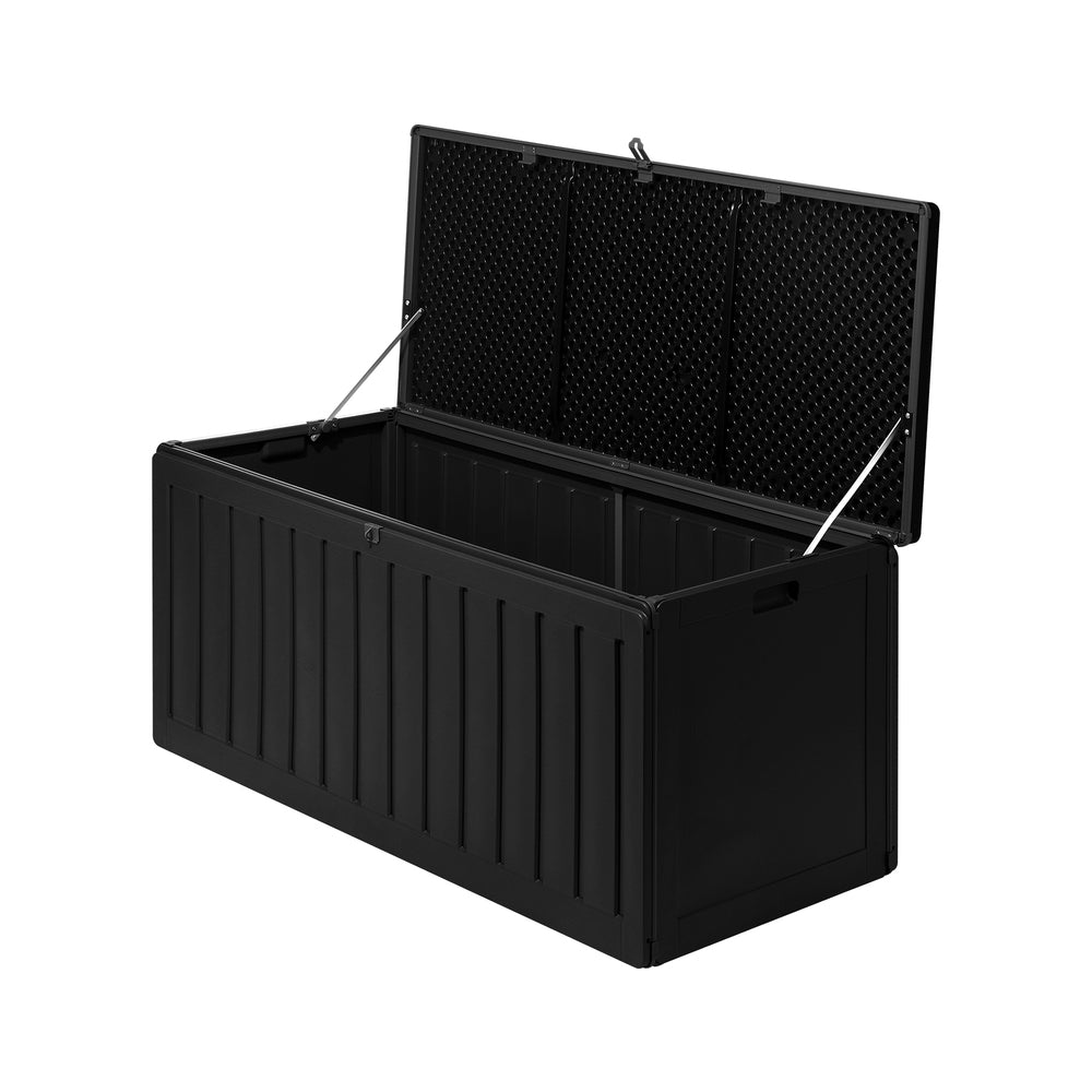 Outdoor Storage Bench Box 490L Black - STripleB