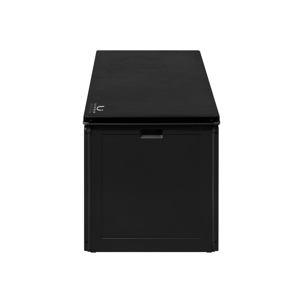 Outdoor Storage Bench Box 490L Black - STripleB