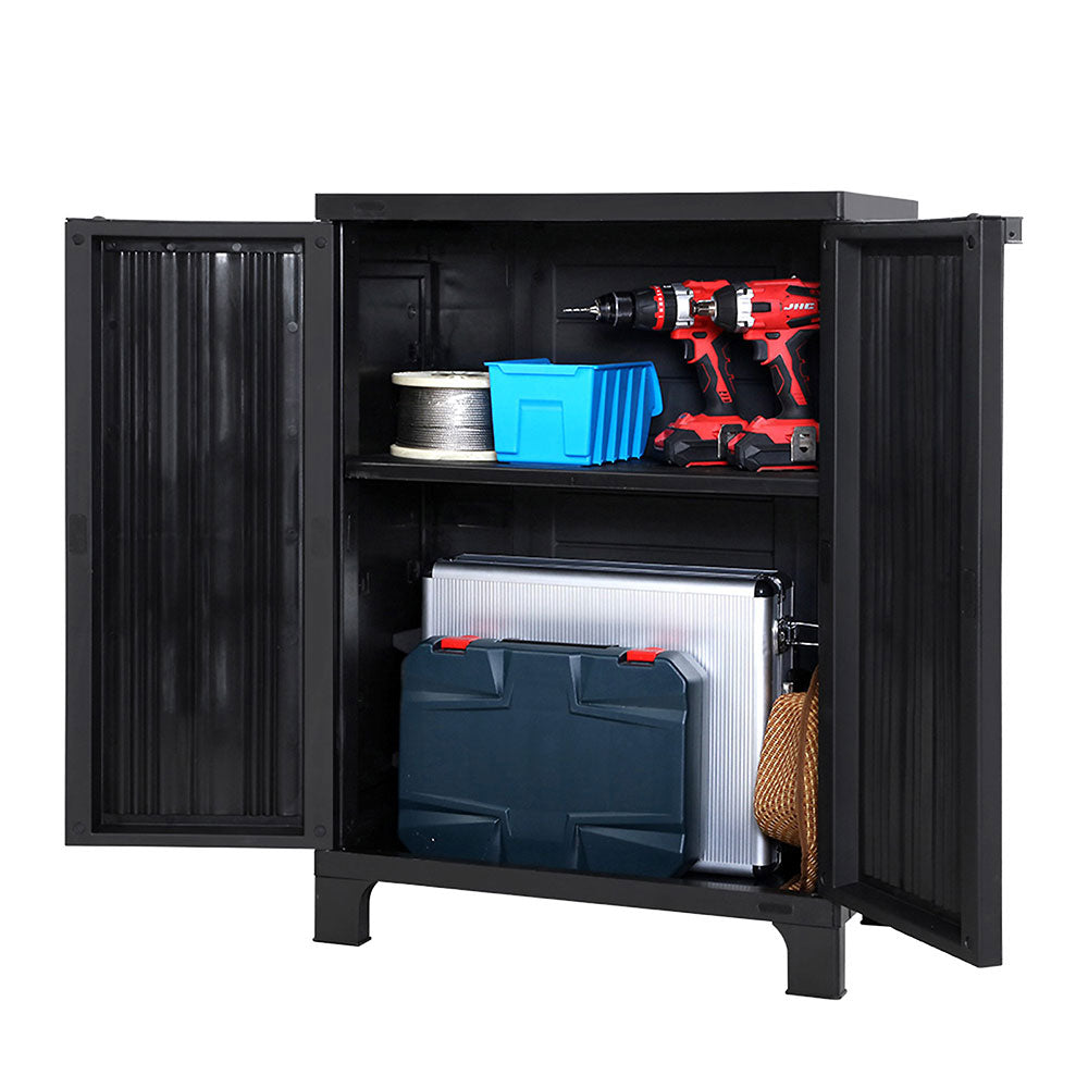 Black - Outdoor Storage Cabinet Box - 92cm - STripleB