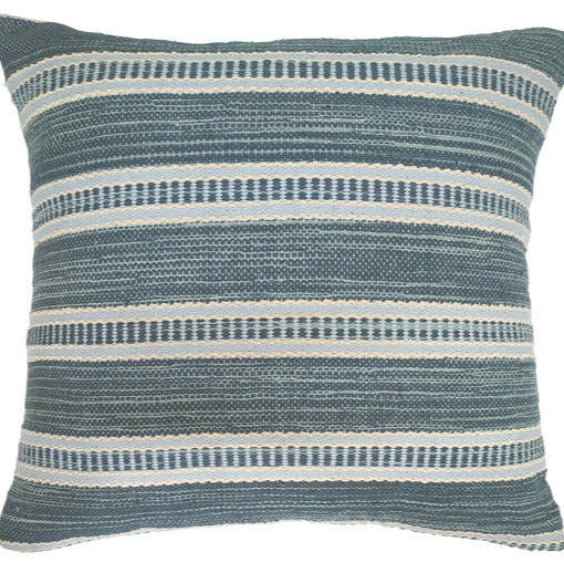 Blue/white woven cushion - 45x45 cm - STripleB