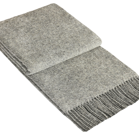 Brighton Throw - 100% NZ Wool - Grey - STripleB