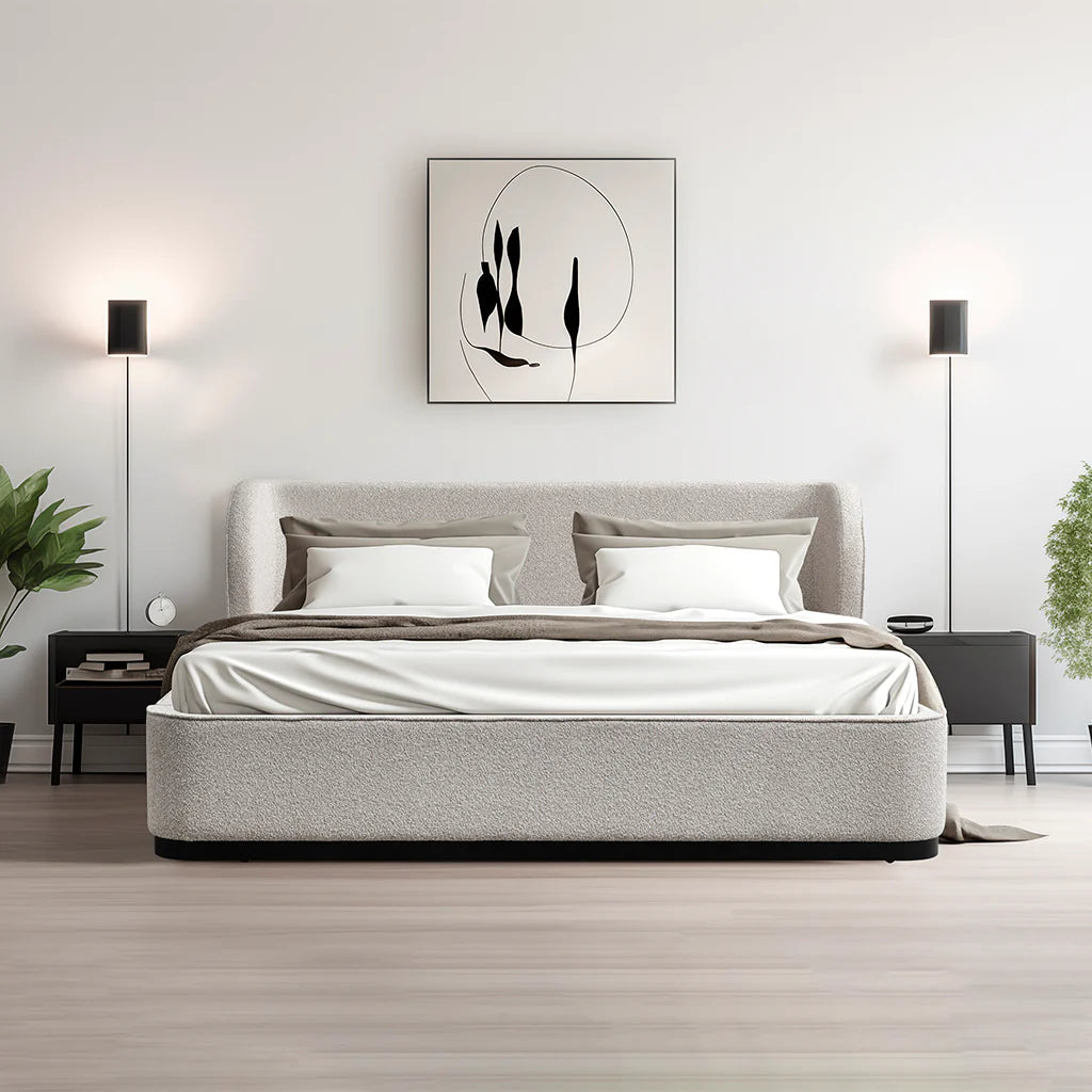 CBD8759-MI King Bed Frame - Clay Grey - STripleB