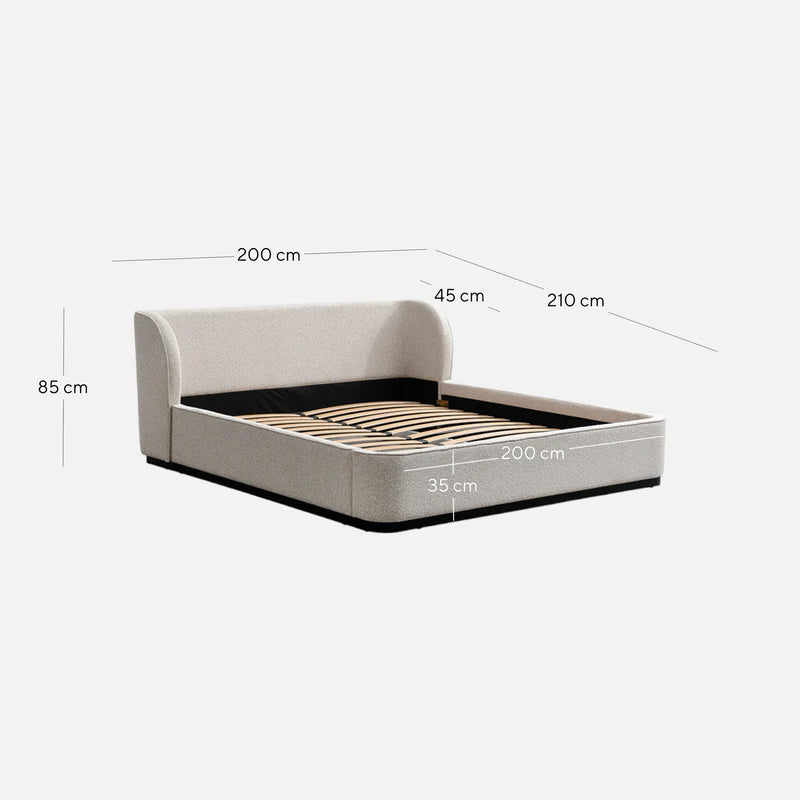 CBD8759-MI King Bed Frame - Clay Grey - STripleB