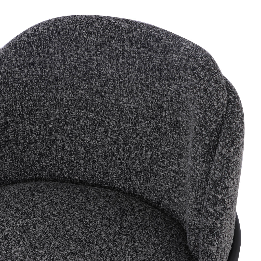 CBS8904-ST 65cm Bar Stool - Anthracite Grey Boucle (Set of 2) - STripleB