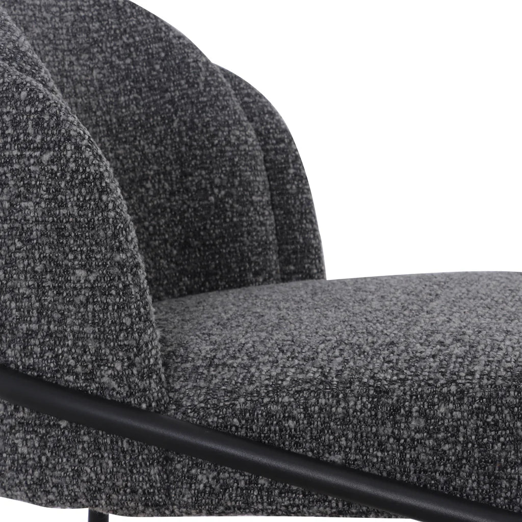 CBS8904-ST 65cm Bar Stool - Anthracite Grey Boucle (Set of 2) - STripleB