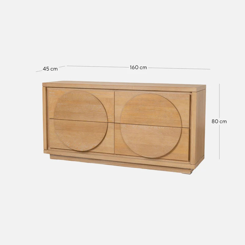 CDT8892-VA 1.6m Dressing Unit - Dusty Oak - STripleB