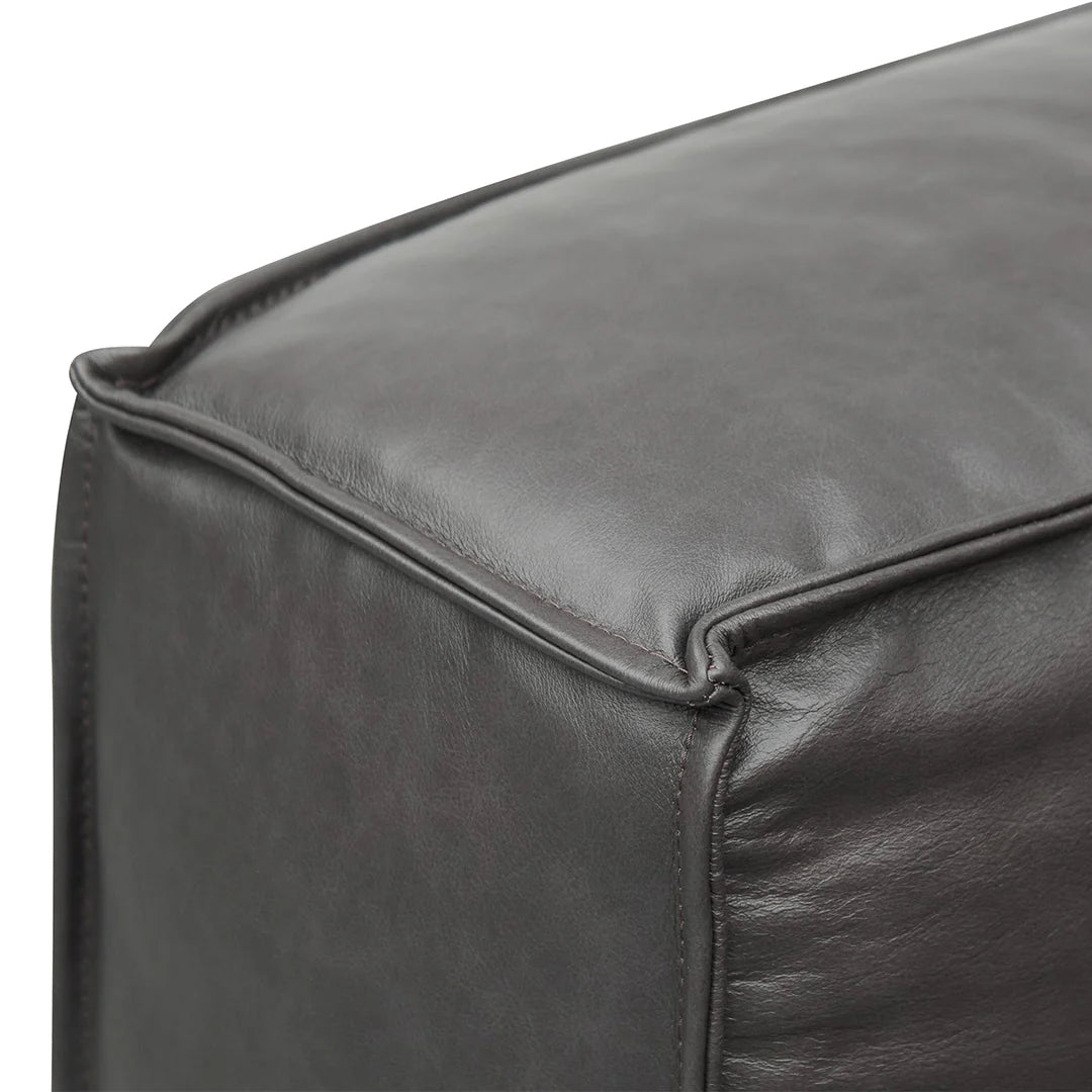 CLC8318-KSO 4-Seater Sofa with Cushion and Pillow - Shadow Grey Leather - STripleB
