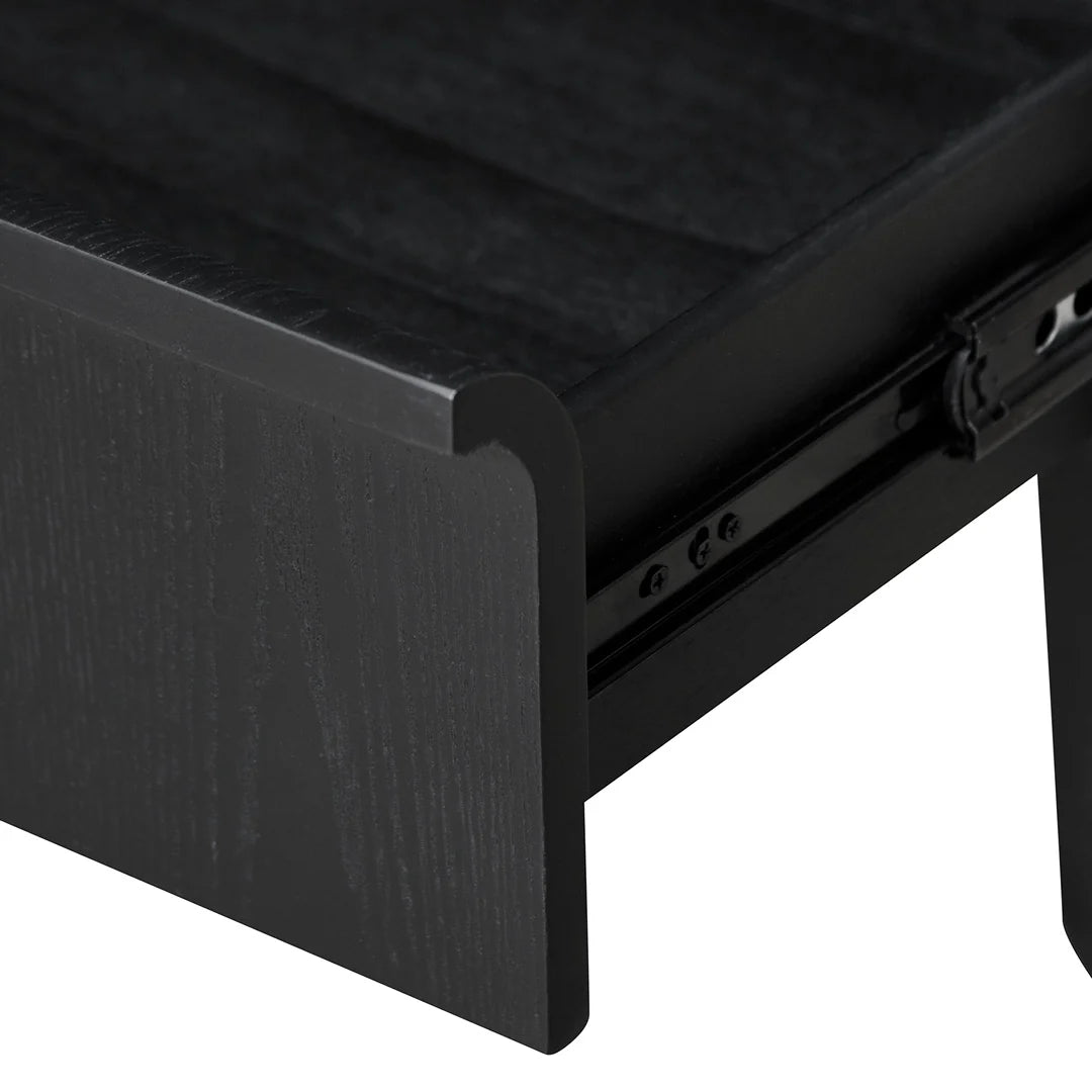 CST8244-DR Bedside Table - Full Black - STripleB
