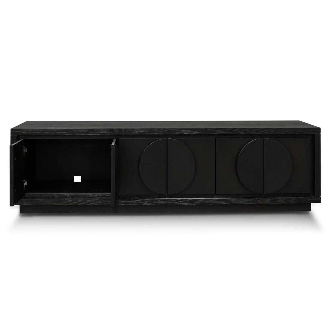2m Entertainment TV Unit - Textured Espresso Black - STripleB