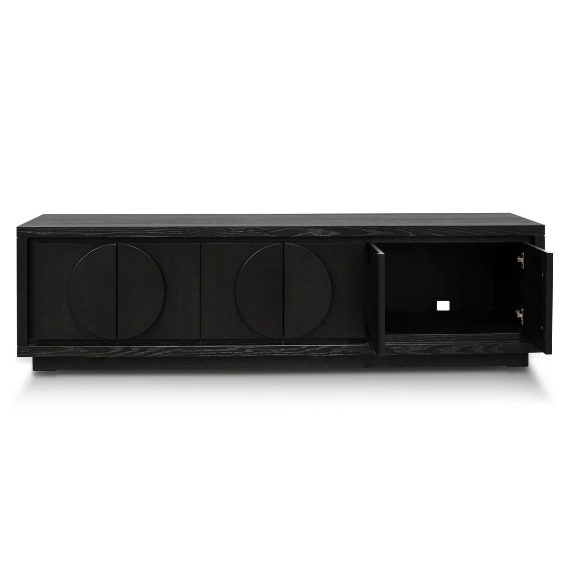 2m Entertainment TV Unit - Textured Espresso Black - STripleB