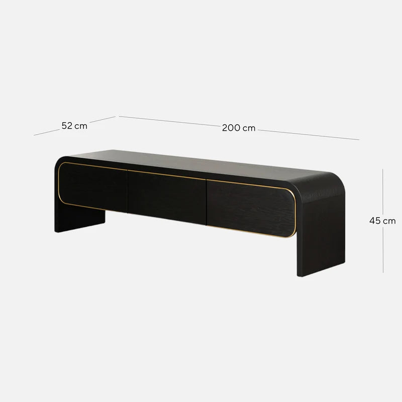 CTV8526-VA 2m TV Entertainment Unit - Textured Espresso Black - STripleB