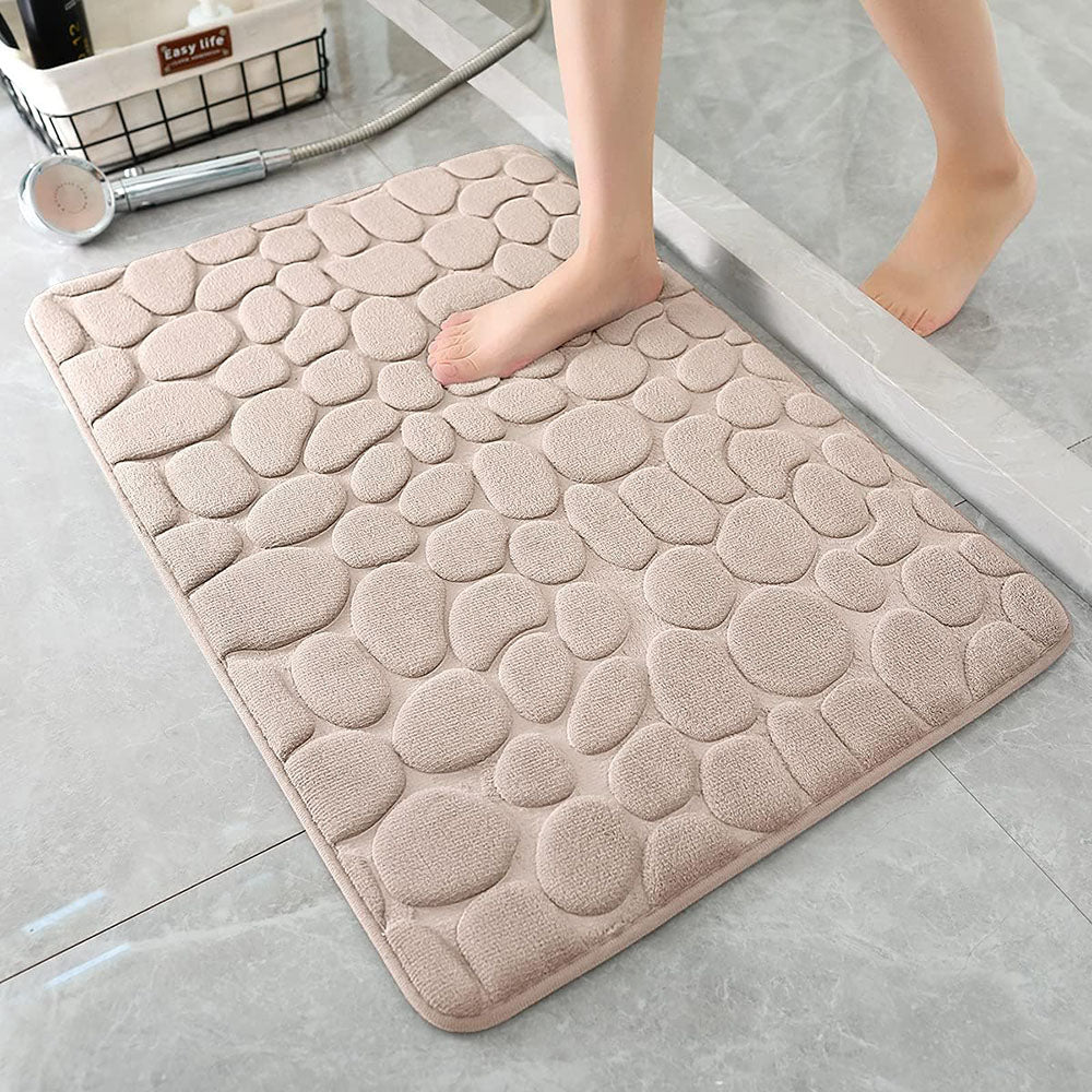 Cobblestone Design Quick Drying 3D Non-Slip Bath Mat - STripleB
