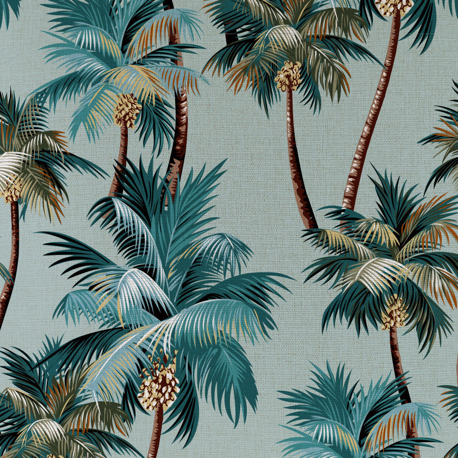 Cushion Cover-Coastal Fringe-Palm Trees Seafoam-60cm x 60cm - STripleB