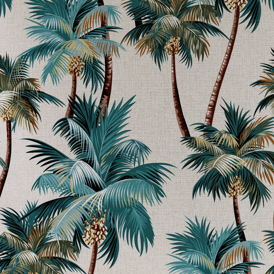 Cushion Cover-Coastal Fringe Natural-Palm Trees Natural-60cm x 60cm - STripleB