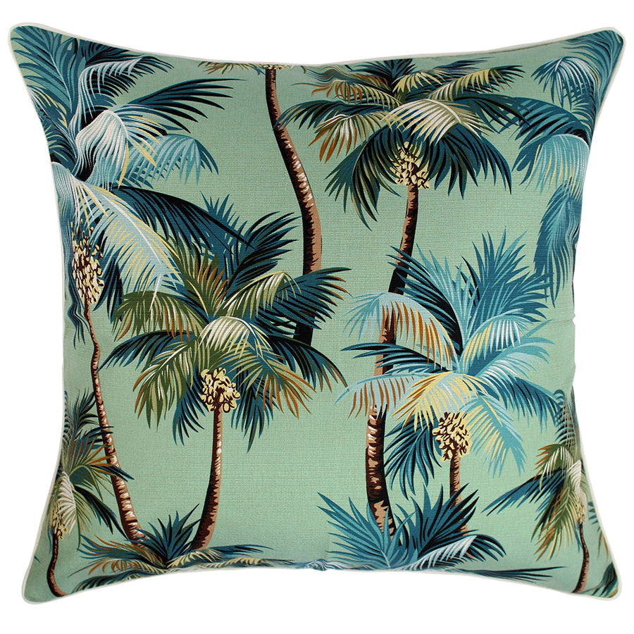 Cushion Cover-With Piping-Palm Trees Lagoon-60cm x 60cm - STripleB