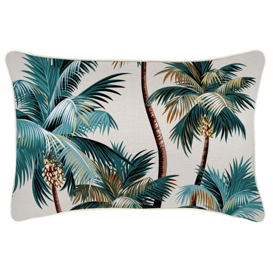 Cushion Cover-With Piping-Palm Trees Natural-35cm x 50cm - STripleB