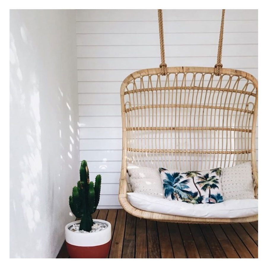 Cushion Cover-With Piping-Palm Trees Natural-35cm x 50cm - STripleB