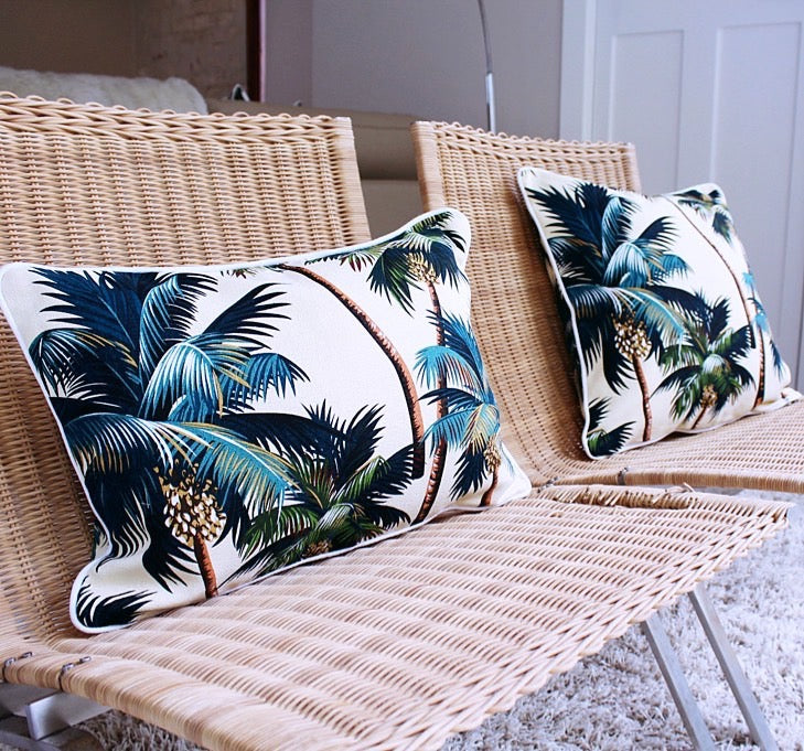 Cushion Cover-With Piping-Palm Trees Natural-35cm x 50cm - STripleB