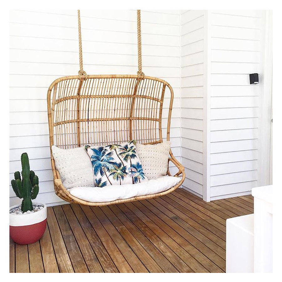 Cushion Cover-With Piping-Palm Trees Natural-60cm x 60cm - STripleB