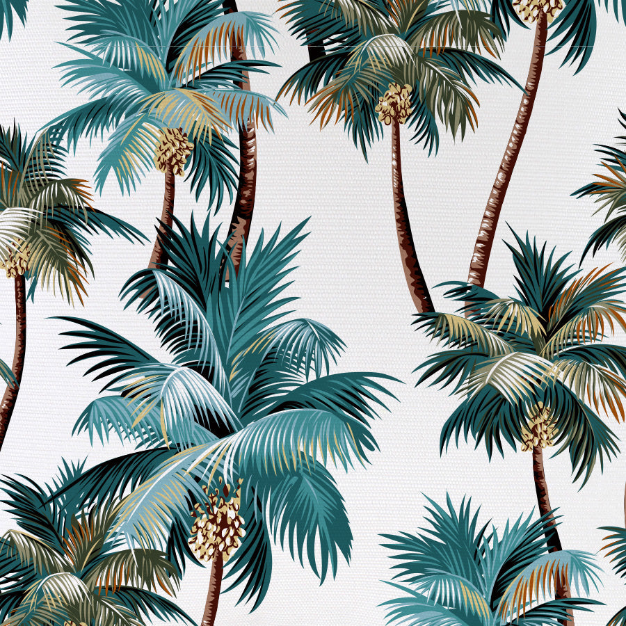 Cushion Cover-With Piping-Palm Trees White-35cm x 50cm - STripleB