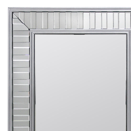 Decorative Silver Mirror - Rectangular Shape - close up - STripleB