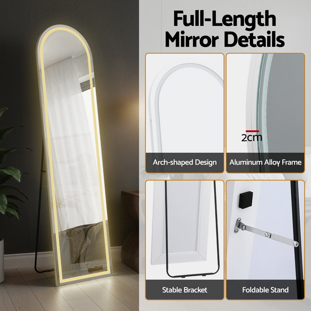 Embellir LED Full Length Mirror Floor Dressing Mirror 160cm - STripleB