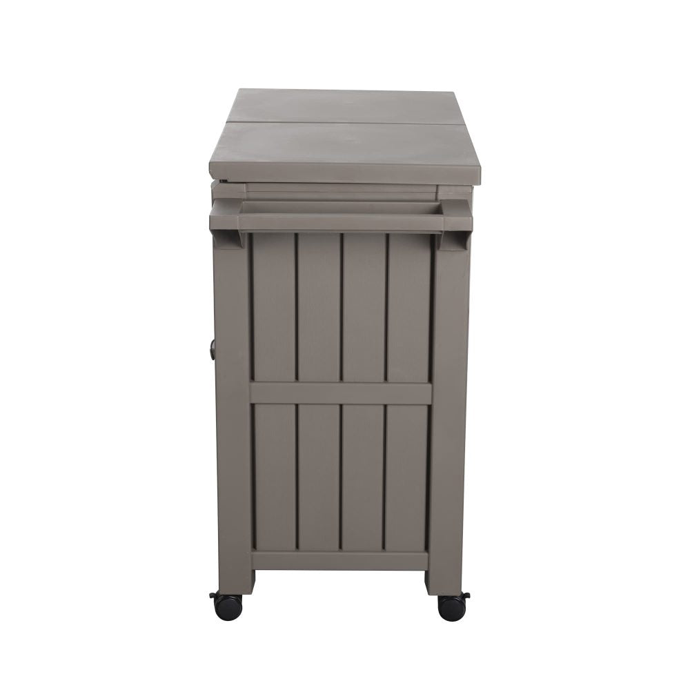 Garden Bar Serving Cart with Cooler - Taupe - STripleB
