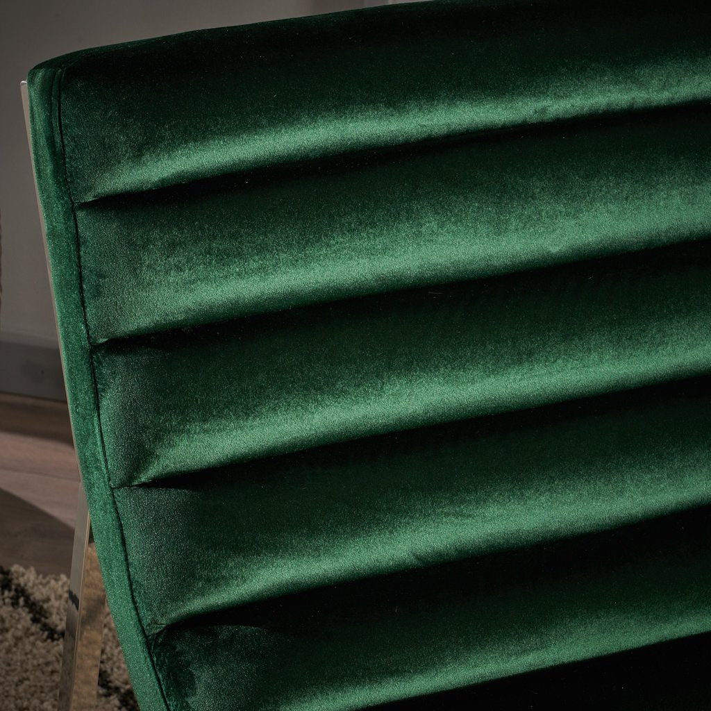 Glorie Emerald/Green Velvet Sofa Accent Chair ArmChair - STripleB